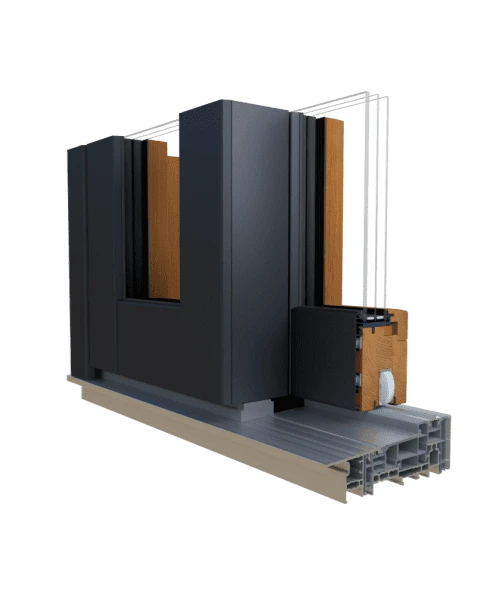 Profilo rappresentato: HST con rivestimento in alluminio.